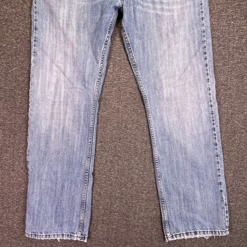 Levis 514 Jeans Mens 36x32 Light Wash Slim Straight Classic Casual Denim Retro - Picture 10 of 16